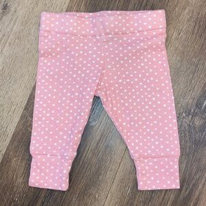 Milkbarn Pink & White Polkadot Pants Bottoms Organic Cotton 3-6m